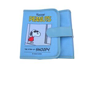 Peanuts Snoopy Nylon Organizer Blue Vintage